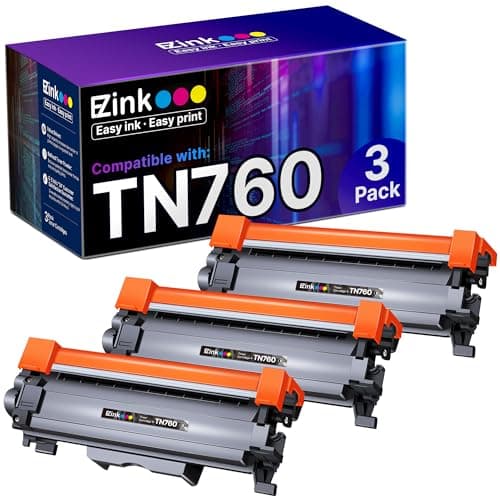 E-Z Ink Compatible TN760 Toner Cartridge Replacement for Brother TN760 TN 760 TN730 Compatible with DCP-L2550DW HL-L2350DW HLL2395DW HLL2390DW HL-L2370DW MFC-L2710DW MFC-L2750DW MFC-L2730DW (3 Black) - Image 1