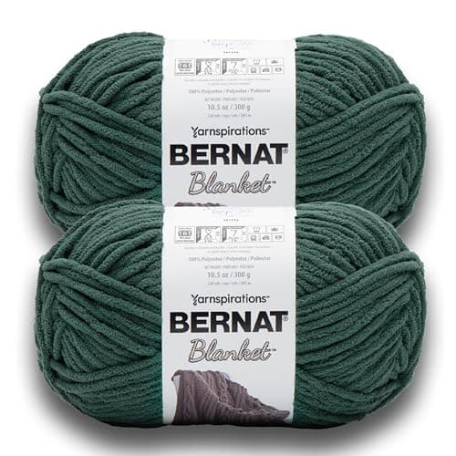 Bernat Blanket BB DEEP SEA Yarn - 2 Pack of 300g/10.5 oz - 100% Polyester - #6 Super Bulky - 220 Yards - Knitting/Crochet - Image 1