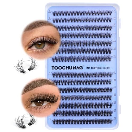 Lash Clusters 30D+40D Wispy Eyelash Clusters D Curl Individual Lashes 9-15mm Cluster Eyelash?Extensions 280pcs False Mink Eyelashes DIY Flat Lash Extension by TOOCHUNAG - Image 1