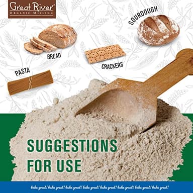 Great River Organic Milling Organic Dark Rye Flour | Whole Grain, Non-GMO, Kosher, Unbromated | Earthy Flavor for Rye Bread, Sourdough Starter, Bagels, Crackers & Artisan Baking | 25 Lb - Image 5