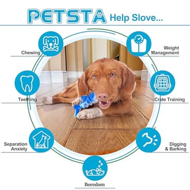 PETSTA Dog Chew Toys for Aggressive Chewers, Durable Toys for Large Dogs, Heavy Duty Indestructible Large Dog Toys, Tough Dog Toys for Medium/Large Dogs Breed - Image 6