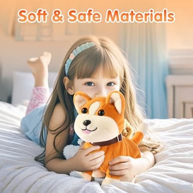 Interactive Plush Dog Toy for Kids 3+, Voice Activate, Walking, Sitting, Barking Corgi Puppy with Accessories, Realistic Stuffed Animal Gift for Girls 3-6 Years Old - Image 7