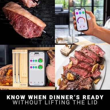 MEATER Pro Duo: WiFi Smart Meat Thermometer | 1000°F High Heat Resistance | Long Range | Dual Probes | Six Sensors | BBQ, Oven, Grill, Smoker, Air Fryer, Deep Fryer | iOS & Android App - Image 3