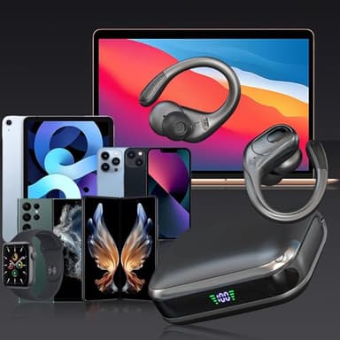 sajawass Wireless Bluetooth Earbuds, 75Hrs Playback, LED Display Charging Case, Ear Hooks, IPX7 Waterproof, Over-Ear Design - Image 7