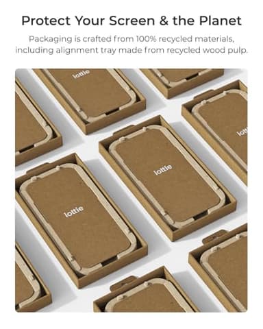 iOttie Terra iPhone 16 Tempered Glass Screen Protector Military Grade 9H Hardness Shatterproof Scratch Resistant, Edge to Edge Protection Easy Bubble Free Install, 2 Pack - Image 6