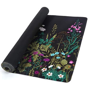 iCasso Desk Mat, Big Desk Pad, XXL Extended Gaming Mouse Pad, Large Mouse Pad for Desk Protector, Rubber Base Mousepad with Stitched Edges, Keyboard Mouse Mat for Work, Game, Office, Home - Weeds - Image 5