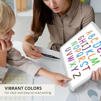 Magnetic Dry Erase Whiteboard Markers, 8 Count Colorful Fine Tip Thin Dry Erase Markers with Eraser for Home Office School Supplies-Brilliant - Image 6