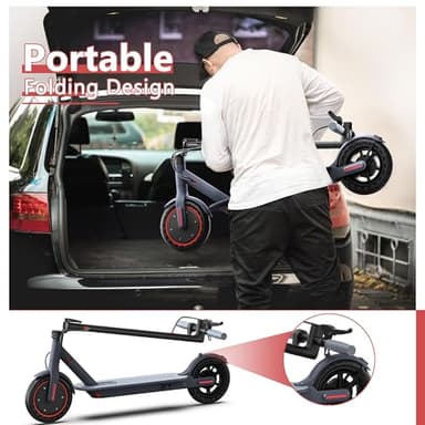 Electric Scooter for Adults, 8.5/10/14" Tires, 19/22Mph, 350W/500W Motor, 21-28 Miles Range, Folding E-Scooter with Dual Suspension,APP(V1/SPRO/MAX/PRO/X1/X1PRO) - Image 4