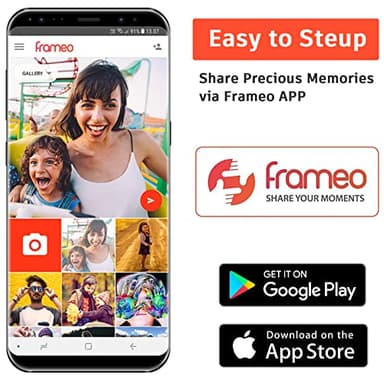 Frameo 10.1 inch Digital Picture Frame WiFi Smart Digital Photo Frame Wood IPS HD 1280 * 800 1080P Touch Screen Auto-Rotate Easy Setup to use Free Share Photos and Videos Gift for mon Father Women - Image 3