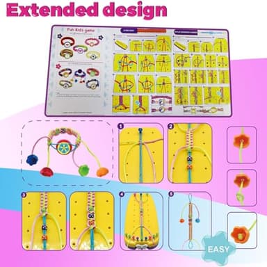 HFWDGTAO Friendship Bracelet Making Kit for Girls Birthday Present for Teen Girl, Arts and Crafts String Maker Tool Arts and Crafts Toy for Kids Ages 8-12 (Purple-1168) - Image 4