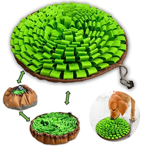 Pet Snuffle Mat for Dogs,Interactive Feed Puzzle for Boredom,Encourages Natural Foraging Skills for Cats Rabbits Dogs Bowl, Dog Treat Dispenser Indoor Outdoor Stress Relief,Travel Portable and Compact - Image 1