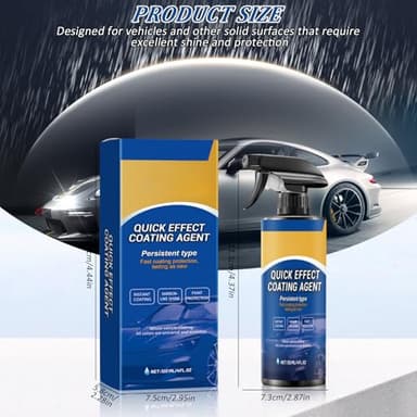 Diinou 2Pcs Advanced Car Quick-Acting Coating Agent Spray, Car Coating Spray, 2025 New Quick Effective Coating Spray,Car Scratch Wax Polish Spray Waterless Wash, Oil Film Emulsion Glass Cleaner - Image 7