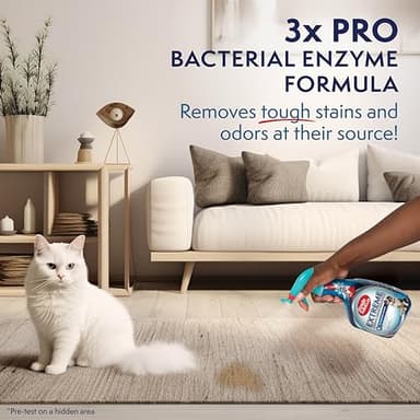 Simple Solution Extreme Pet Stain and Odor Eliminator Spray, Pee Stain Remover, Enzyme Cleaner, 3X Pro-Bacteria Cleaning Power, Dog Odor Remover, 32 oz and Gallon - Image 5