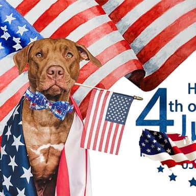 Elegant little tail Independence Dog Collar, Holiday Pet Collar with Bow Dog Durable Patriotic Dog Collars Pet Gift Adjustable Dog Collar for Large Dogs - Image 5