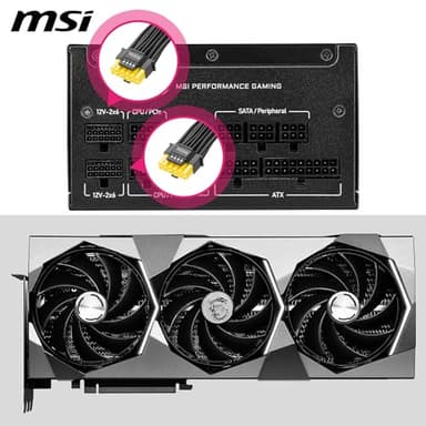 MSI MPG A1000GS PCIE5, Fully Modular Gaming 1000W Power Supply, 80+ Gold, Dual 12V-2x6 Cables, Server-Grade Capacitor, ATX 3.1 & PCIe 5.1 Ready, Low-Noise, Semi Digital, 10 Year Warranty - Image 4