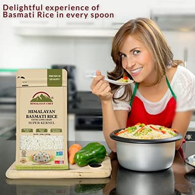 Himalayan Chef Basmati Rice, Natural Extra Long Grain Super Kernal Rice, Premium Quality, Quick Cooking Aromatic, Non-GMO, Halal and Kosher Certified - 10 lbs - Image 8
