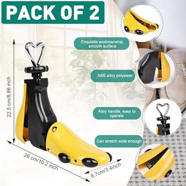 Furneeture 2 Pieces Shoe Stretcher Boot Stretcher, Adjustable Width and Length Shoe Expander Shoe Widener Stretcher Women Men for Sneakers Leather Shoes Ankle Boots - Image 3