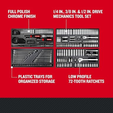 CRAFTSMAN 308 Piece Mechanics Tool Set, Socket and Wrench Set (CMMT45939) - Image 2
