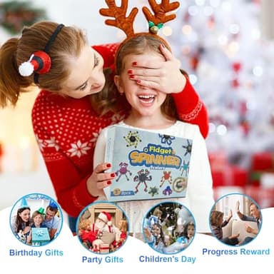 Transformable Fidget Spinners,9PCS Funny Sensory Fidget Toys Adults Deformable Chain DIY Robot Spinner,Fingertip Stress Relief Gyro Toy for Kids, Kids Classroom Prizes - Image 7