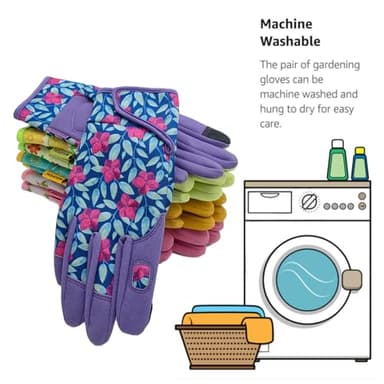 MSUPSAV 2 Pairs Utility Gardening Gloves for Women,Multipurpose Synthetic Leather Garden Gloves,Outdoor Yard Work Gloves,Gifts,2 Pairs Per Pack-Purple,Medium - Image 7