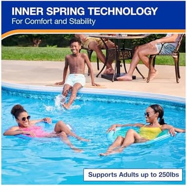 SwimWays Spring Float Premium Papasan Pool Lounger, Inflatable Pool Floats Adult with Fast Inflation for Ages 15 & Up - Image 5