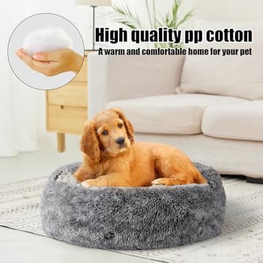 FORMYCATIE Cat Beds for Indoor Cats,Cat Cave for Puppy and Kitty,Calming Small Dog Bed for Small Dogs with Cover Cave,Cozy Warming Fluffy Washable Anti-Slip Pet Sleeping Bag (20 * 20inch,Grey) - Image 6