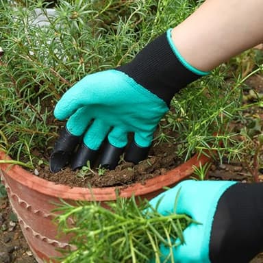 HHSZZY Gardening Gloves with Claws, Waterproof, Breathable, for Digging Planting, Puncture Resistant, Best Gifts for Women. (Green) - Image 4