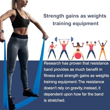 A AZURELIFE Resistance Bands,Professional Long Non-Latex Elastic Stretch Bands,Exercise Bands for Physical Therapy, Yoga, Pilates, Rehab, at-Home or The Gym Workouts, Strength Training - Image 3