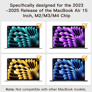 2 Pack Compatible with MacBook Air 15 Inch Screen Protector (M2, M3, M4), Matte Anti Glare Film Anti Scratch for Mac Air 15.3'' (2023-2025) - Image 6