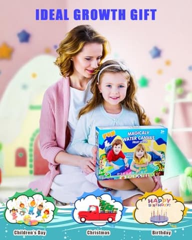 2 in 1 Water Doodle Mat,60 x 40 Inch Extra Large Drawing Mat with Backpack,Hopscotch Rug Design on Back,Educational Toys Gifts for Kids Boys Girls,Mess Free Painting for Toddlers Age 3-12 Year Old - Image 8