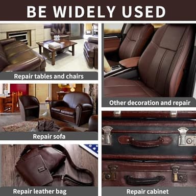 Lifeshoon Leather Repair Patch, 17X237 Inch Self Adhesive Leather Repair, Large Vinyl Patch Tape for Couches, Furniture, Car Seats, Cabinets, Wall, Handbags (Brown, 17X237 Inch) - Image 3
