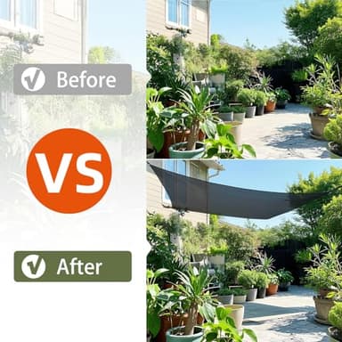 Joepen 50% Black Shade Cloth with Grommets, Greenhouse Garden Shade Cover Plant Shades from Sun, 20ft x 20ft - Image 6