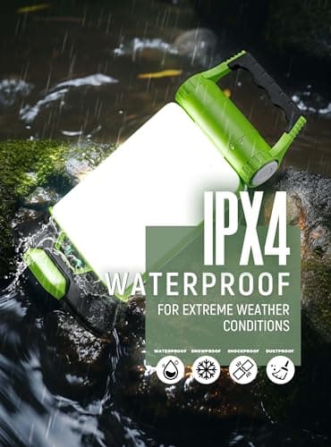 Favourlite Camping Lantern - 1500LM 2COB Rechargeable 180 Rotatable LED Lantern with 4000mAh Phone Charger for Emergency Power Outages & Hiking - Image 7