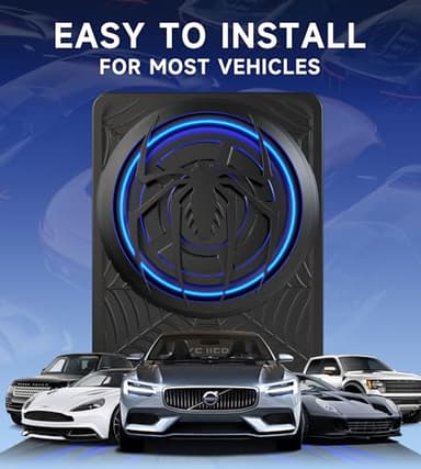 1200W Subwoofer, Slim Underseat Car Subwoofer and Amp Package with Ambient Light, Individual Control for Low Pass/Gain/Boost Bass, Loud Stereo Sound, Deep Bass Perfect for Truck/SUV/Jeep/MPV (Black) - Image 7