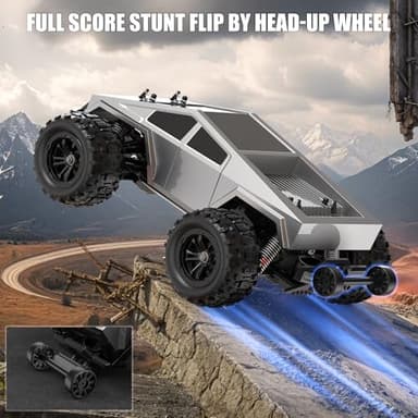 WayEee RC Car 1/16 Brushless Fast Cars Toys for Adults and Boys 8+, Max 35 mph High Speed 4X4 Truck, 2.4GHz Remote Control, 2 Replaceable PVC Shell, All Terrain Vehicle, Colorful LED Lights - Image 4