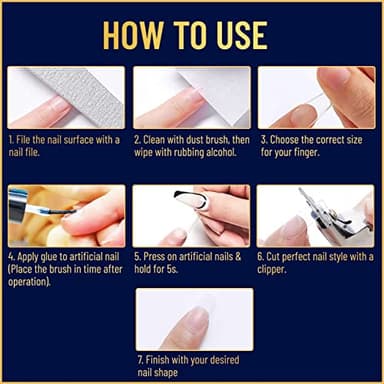 Valitic Strong Nail Glue and Strengthener for Acrylic and Press On Nails - Quick Dry Brush On Gel for Long Lasting Effect - Adhesive Nail Bond for False Nails with Tips Strengthener - 2 PACK - Image 6