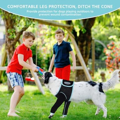 Comwish Recovery Sleeve for Dogs, Both Front Legs Protection After Surgery, Dog Leg Sleeve to Stop Licking, Bite and Keep Dry, Waterproof Abrasion Resistant Dog Recovery Sleeve (XL) - Image 5