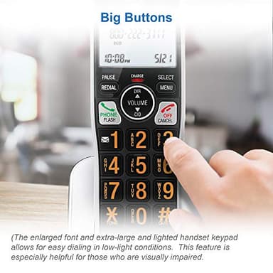 AT&T BL102-4 DECT 6.0 4-Handset Cordless Phone for Home with Answering Machine, Call Blocking, Caller ID Announcer, Audio Assist, Intercom, and Unsurpassed Range, Silver/Black - Image 5