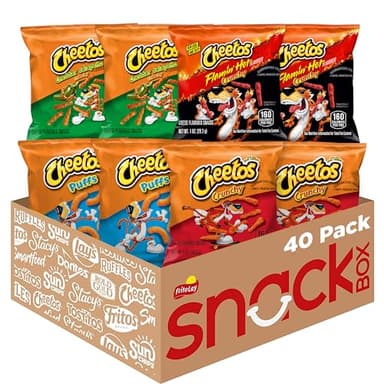 Cheetos Cheese Flavored Snacks, Variety Pack, (Pack of 40) - Image 1