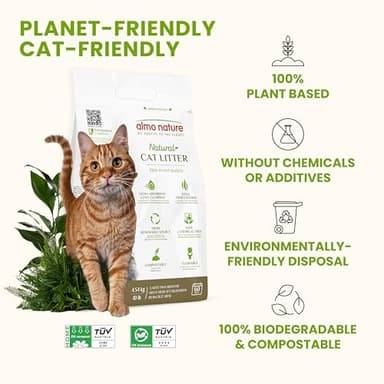 Almo Nature Soft Texture Cat Litter 10 lbs - Plant-Based, Clumping, Biodegradable, Non-Toxic, Compostable, Eco-Friendly, Odor Control, Low Dust, Safe for Cats & Kittens - Image 4