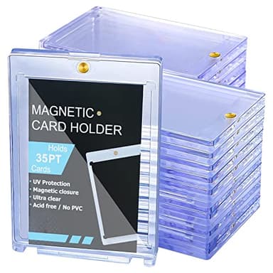 25 ct Magnetic Card Holder 35pt, Card case Holder for Trading Cards,Card Protectors Hard Plastic, Card Sleeves Display case for Baseball Card Sports Cards - Image 1