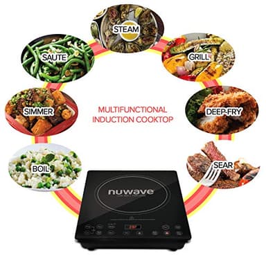 Nuwave Pro Chef Induction Cooktop, NSF-Certified, Commercial-Grade, Portable, Powerful 1800W, Large 8” Heating Coil, 94 Temp Settings 100°F - 575°F in 5°F, Shatter-Proof Ceramic Glass Surface - Image 7