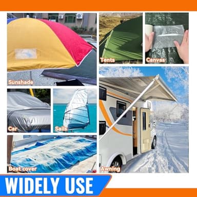 RV Awning Repair Tape for Tarp, Boat Covers Repair Tape,Tent, Sail Tape, Tear Repair Patch Kit, Waterproof, 5 Inch Wide 30FT Long, Reinforced - Image 4