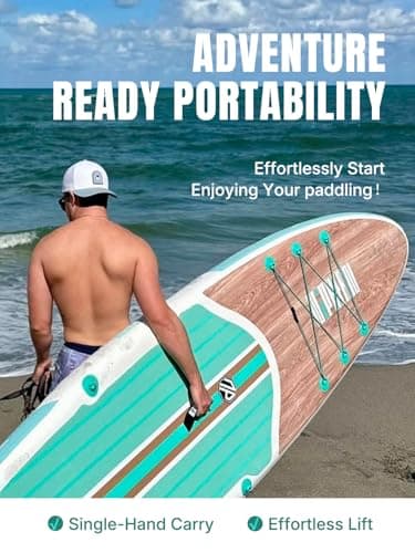 Niphean Inflatable Stand Up Paddle Board with SUP Accessories, Anti-Slip EVA Deck, 10'6'' Inflatable Paddle Boards for Adults & Youth of All Skill Levels - Image 6