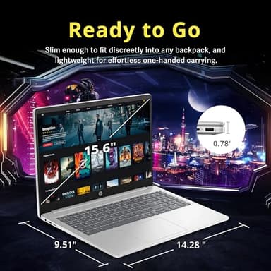 HP 15.6" HD Anti-Glare Chromebook Laptop, Intel Pentium N200, 8GB LPDDR5, 224GB Storage (64GB eMMC+160GB Docking Station Set), Intel UHD Graphics, Num Pad, 720p Camera, Wi-Fi 6, Chrome OS, Silver - Image 8