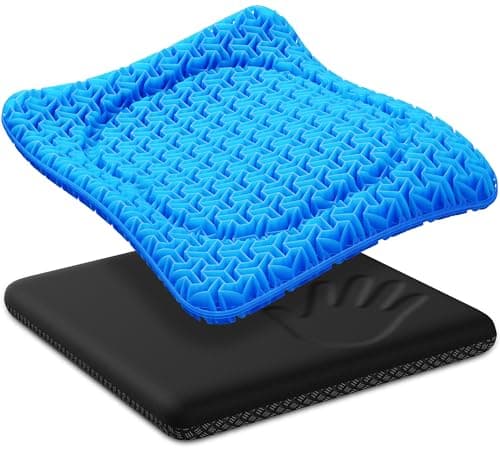 MZYENU Gel Seat Cushion,Cool Chair Cushion for Office Chairs,Driving Car Seat Cushion Breathable,Wheelchair Cushions for Pressure Relief,Back Pain for Seat Cushion,Chair Pad with No-Slip Cover - Image 1