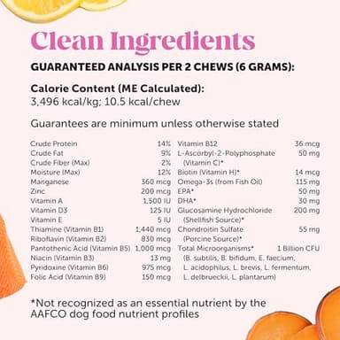 Multivitamin Dog Supplement, Glucosamine chondroitin for Dogs, Probiotics, Omega Fish Oil, Dog Supplements & Vitamins, Vitamins for Skin and Coat Allergies, (Peanut Butter 90 ct) - Image 9
