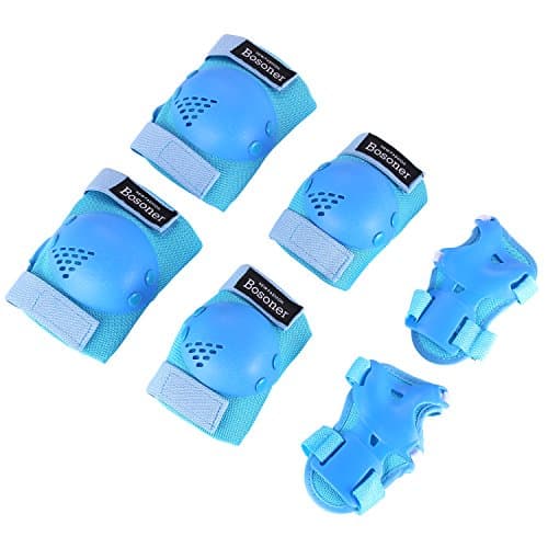 BOSONER Kids/Youth Knee Pads Elbow Pads Wrist Guards Set for 3-15 Years, Child Protective Gear Set for Multi-Sports Outdoor, Roller Skates, Cycling, BMX Bike, Skateboard, Inline Skating, Scooter - Image 1