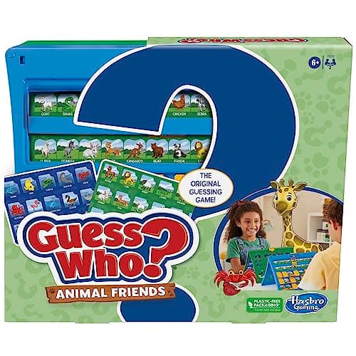 Hasbro Gaming Guess Who? Animal Friends Game | 2 Double-Sided Animal Sheets | 2-Player Board Games for Kids | Back to School Gifts | Ages 6+ (Amazon Exclusive) - Image 1