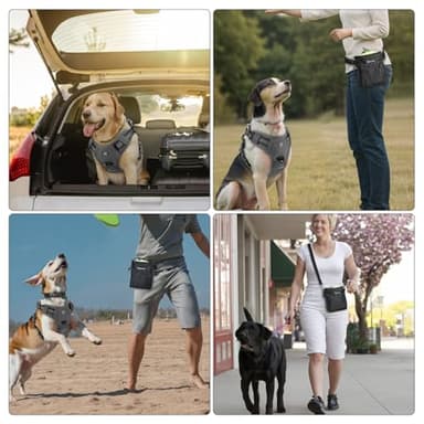 No Pull Dog Harness Release on Neck Reflective Adjustable No Choke Pet Vest with Front & Back 2 Leash Attachments Soft Control Training Handle for Small Medium Large Dogs - Image 2